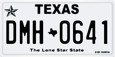 TX license plate DMH0641