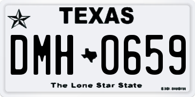 TX license plate DMH0659