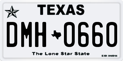 TX license plate DMH0660