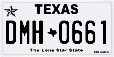 TX license plate DMH0661