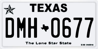 TX license plate DMH0677