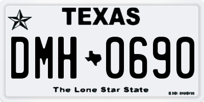 TX license plate DMH0690