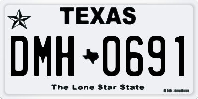 TX license plate DMH0691