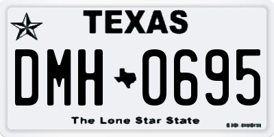 TX license plate DMH0695