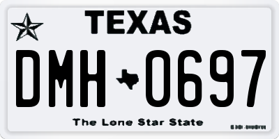 TX license plate DMH0697