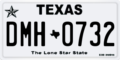 TX license plate DMH0732