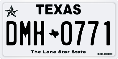 TX license plate DMH0771