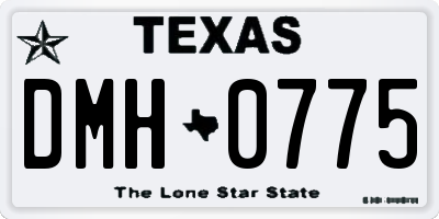 TX license plate DMH0775