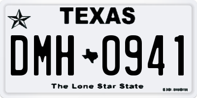 TX license plate DMH0941