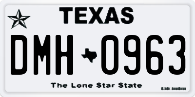TX license plate DMH0963