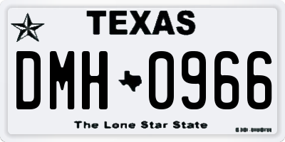 TX license plate DMH0966