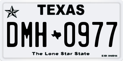 TX license plate DMH0977