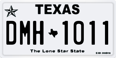 TX license plate DMH1011