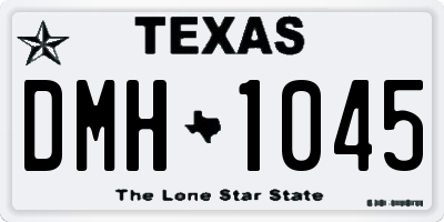 TX license plate DMH1045