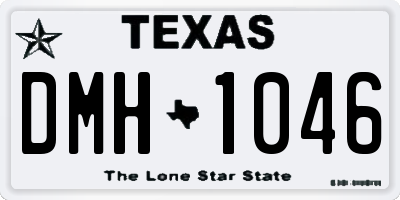 TX license plate DMH1046