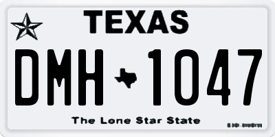TX license plate DMH1047