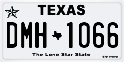 TX license plate DMH1066