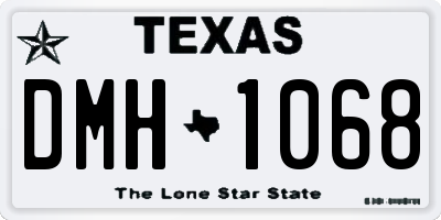 TX license plate DMH1068