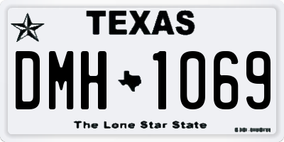TX license plate DMH1069
