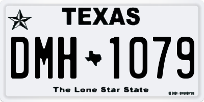 TX license plate DMH1079