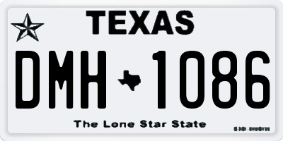 TX license plate DMH1086