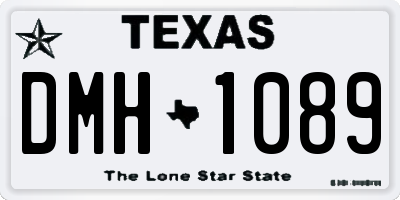 TX license plate DMH1089