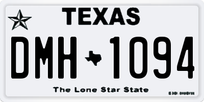 TX license plate DMH1094