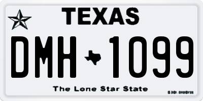 TX license plate DMH1099