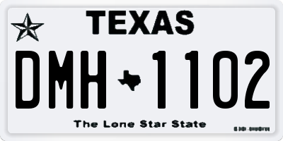 TX license plate DMH1102