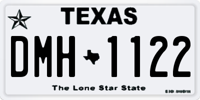 TX license plate DMH1122
