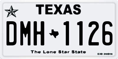 TX license plate DMH1126