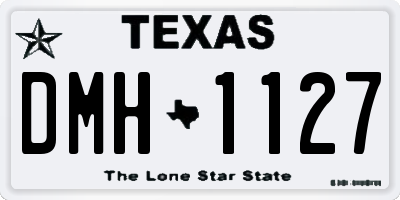 TX license plate DMH1127