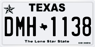 TX license plate DMH1138