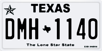 TX license plate DMH1140