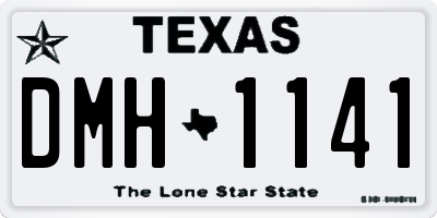TX license plate DMH1141