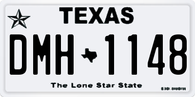 TX license plate DMH1148