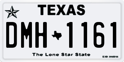 TX license plate DMH1161