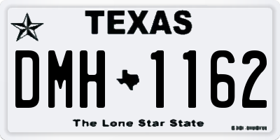 TX license plate DMH1162