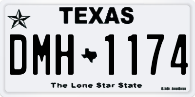 TX license plate DMH1174