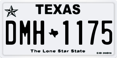 TX license plate DMH1175