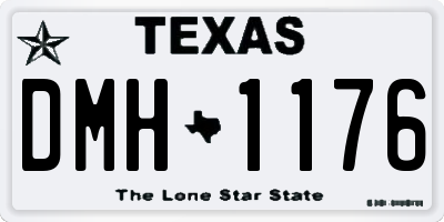 TX license plate DMH1176