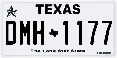 TX license plate DMH1177