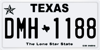 TX license plate DMH1188