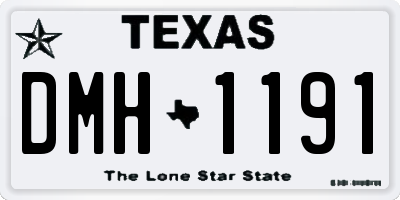 TX license plate DMH1191