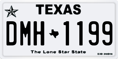 TX license plate DMH1199