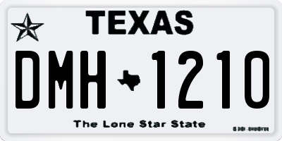 TX license plate DMH1210
