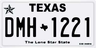 TX license plate DMH1221