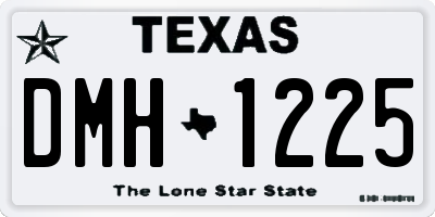 TX license plate DMH1225