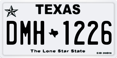 TX license plate DMH1226