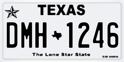 TX license plate DMH1246